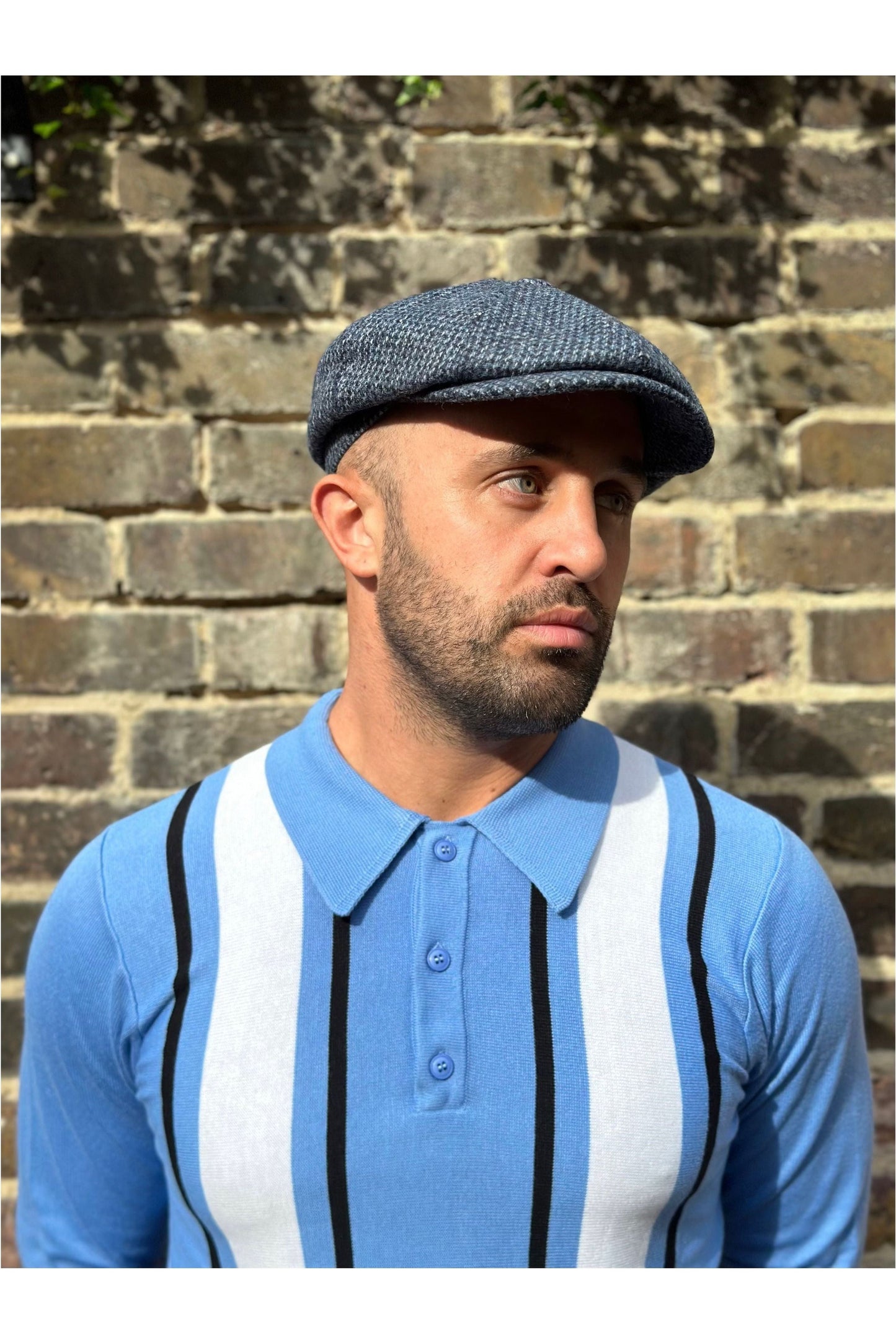 The 'Mario' Marina Blue - Polo Knit