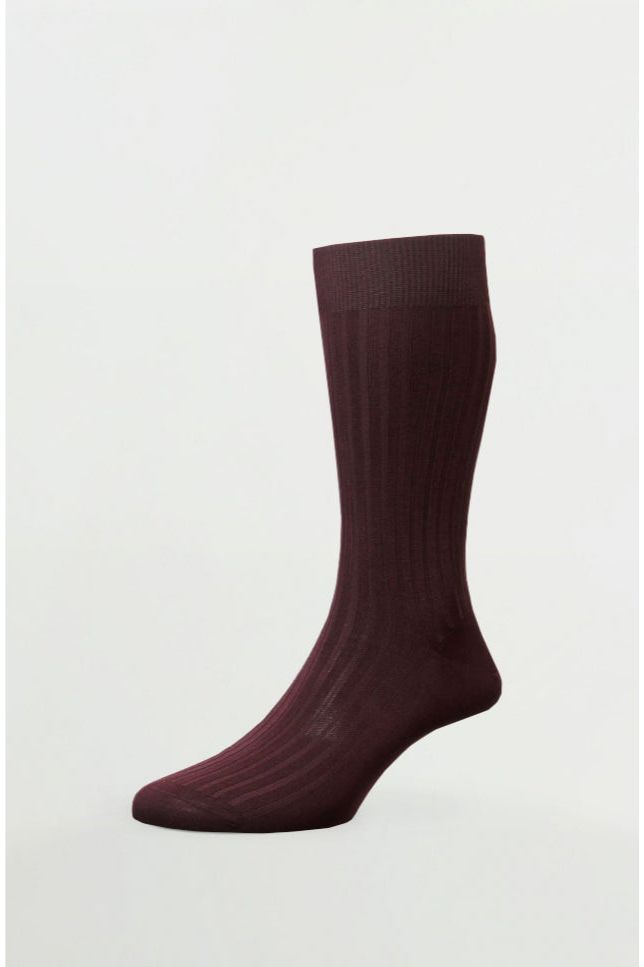 Danvers Cotton English Made Burgundy - Socks