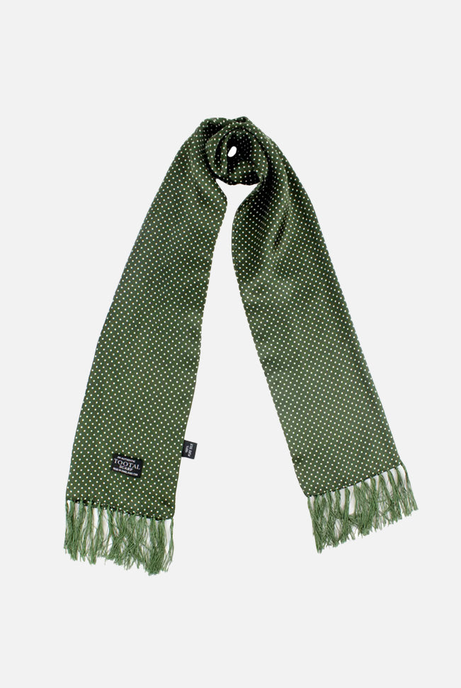 Pin Dot Parka Green - Silk Scarf