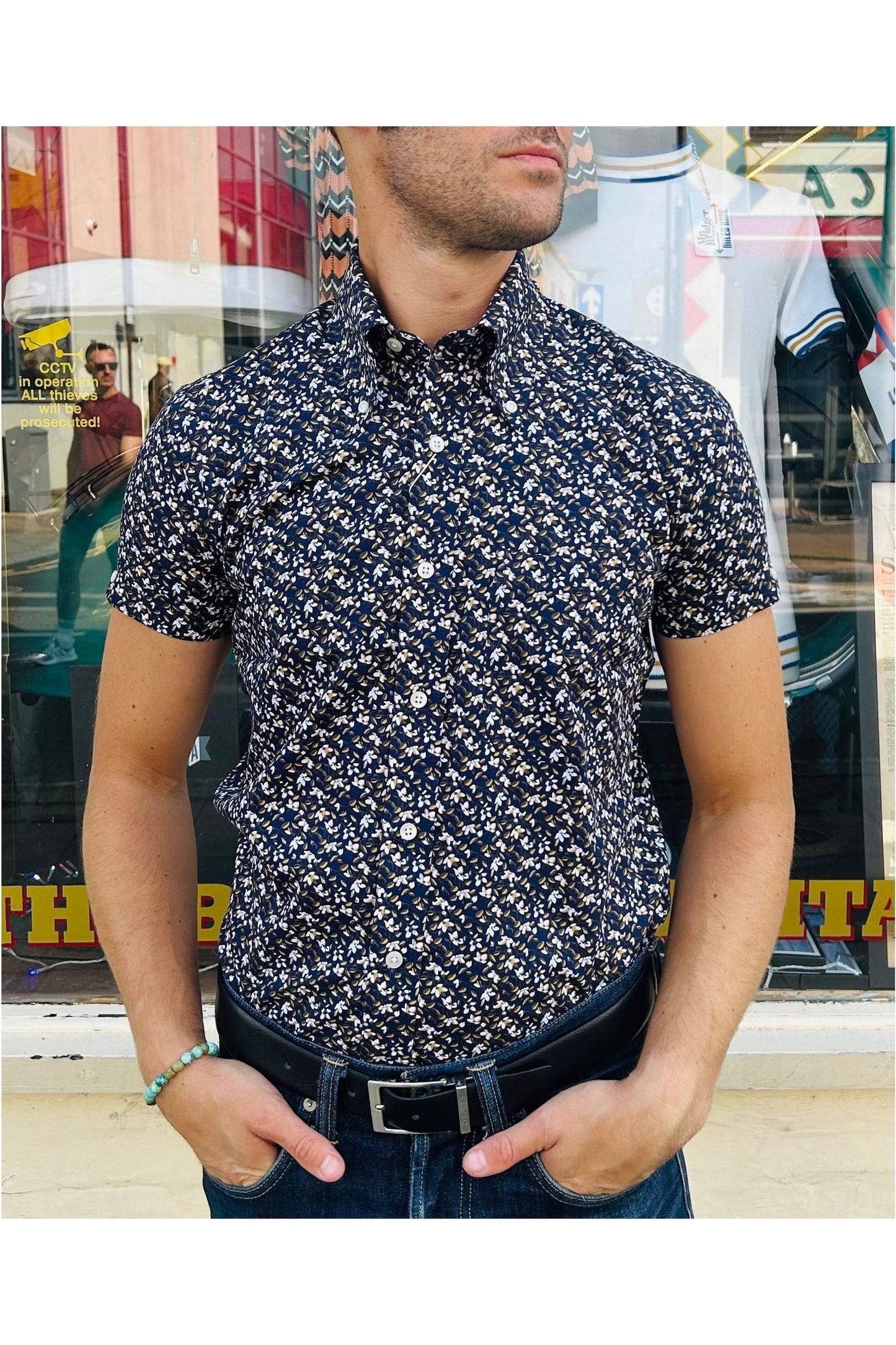 'The Dylan' Blue Floral - Shirt
