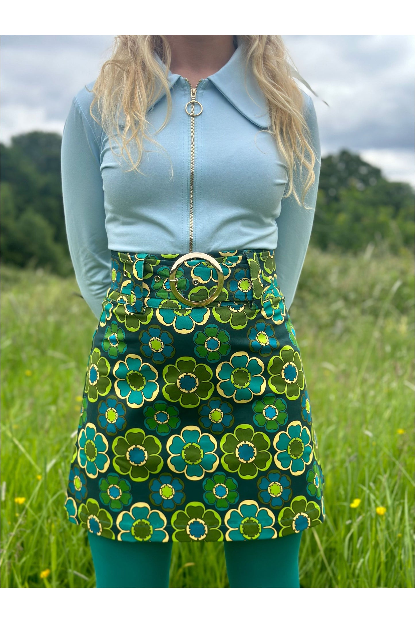 Exclusive 'Jagger' Dagger Collar Sky Blue - Shirt