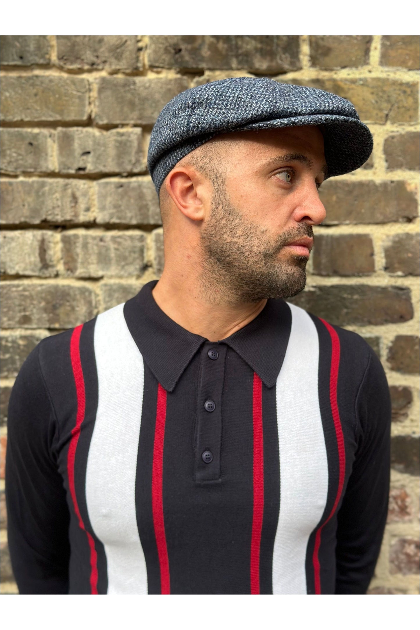 The 'Mario' Navy Blue - Polo Knit