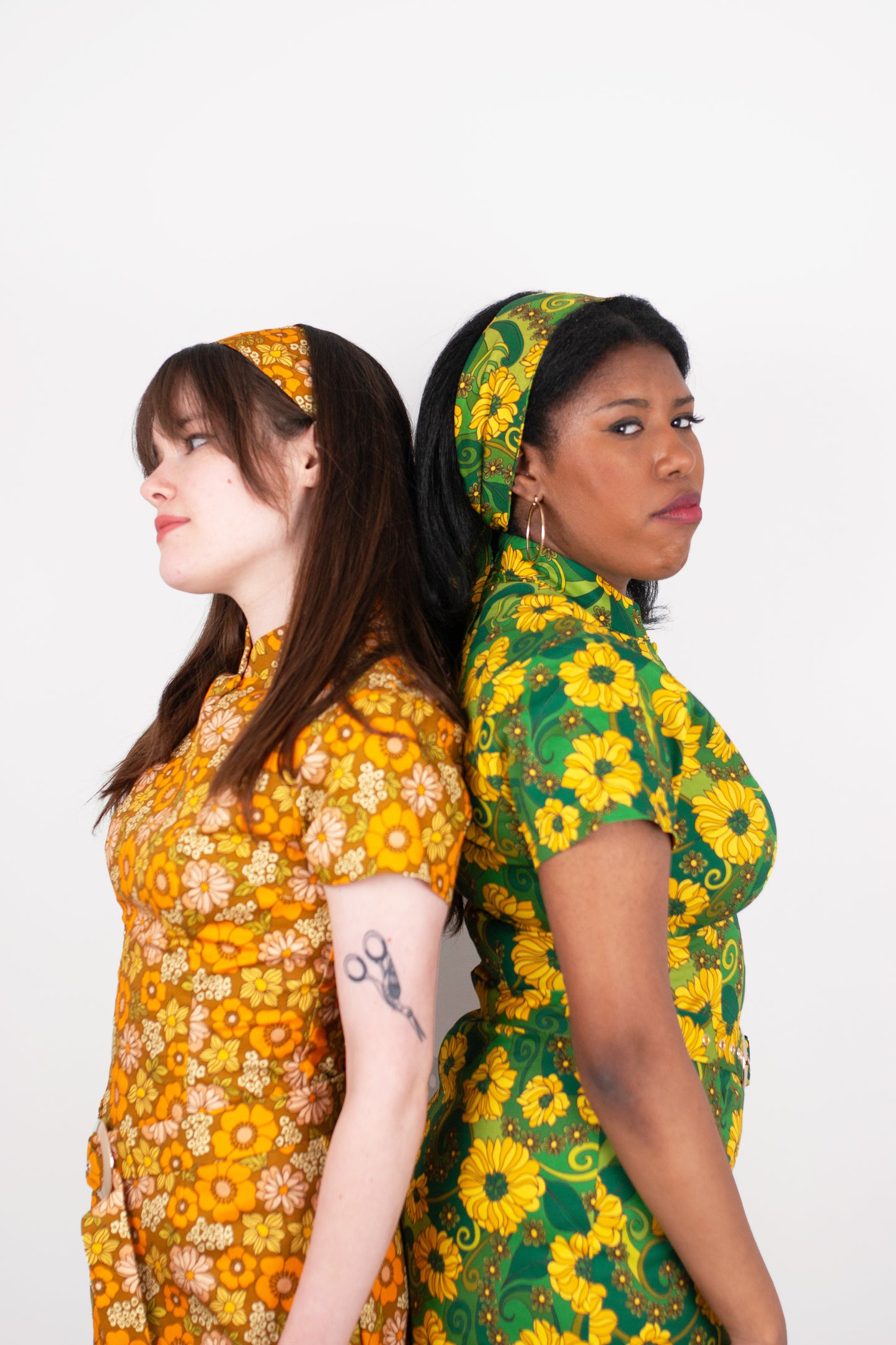 Exclusive 'Lulu' Ivy Green Sunflower - Dress