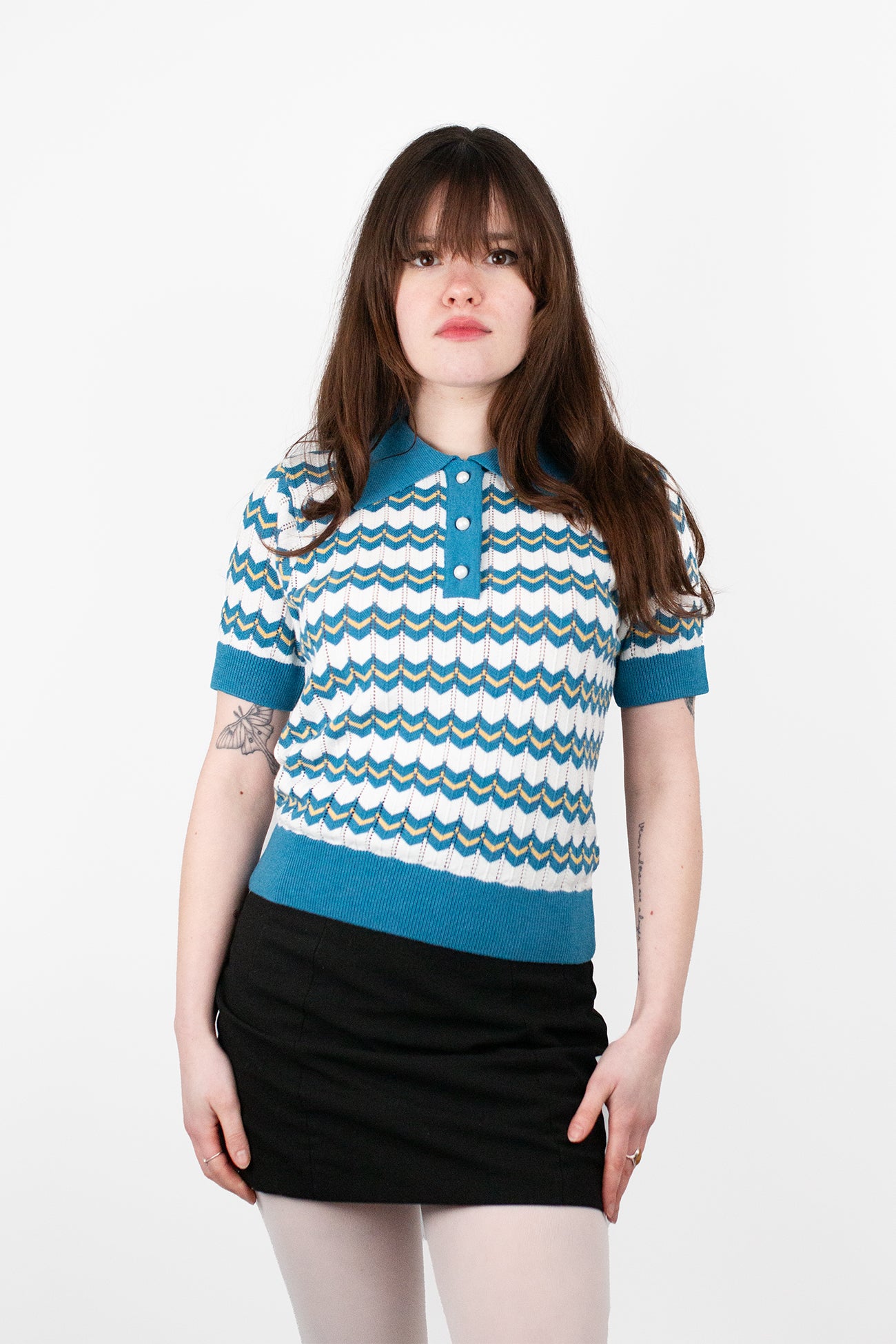 Supreme Fine Gauge Aqua - Polo Knit