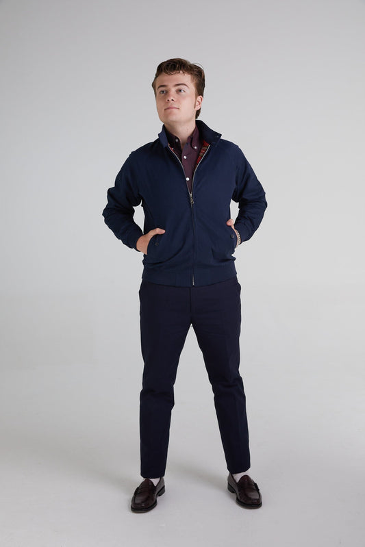 Men's Dark Navy - Harrington Jacket