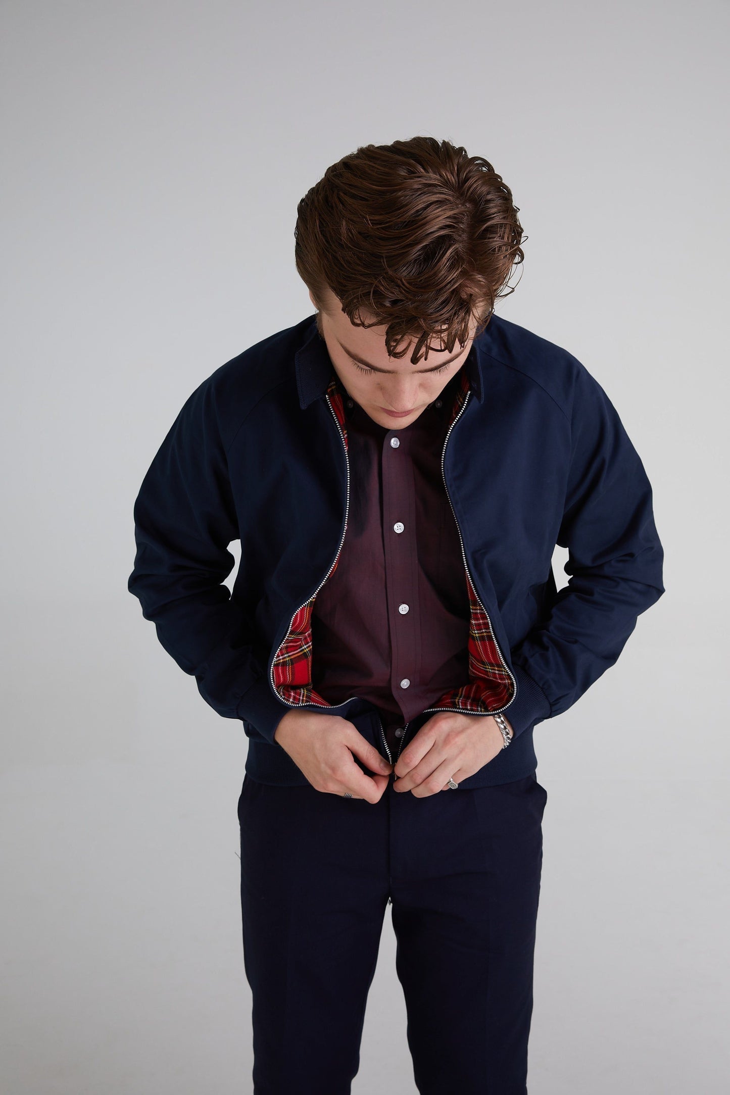 Men's Dark Navy - Harrington Jacket