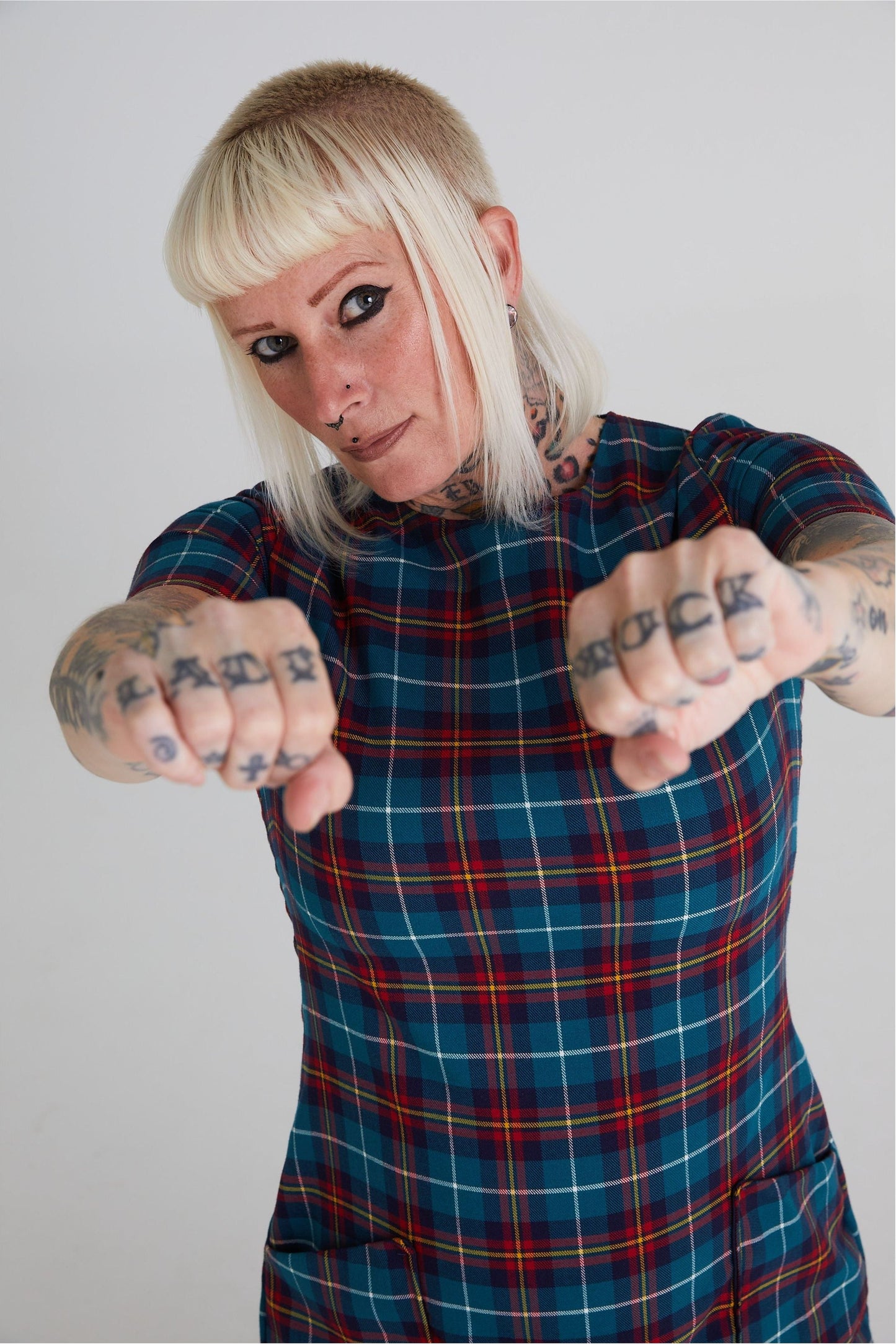 Made in England 'The Vivienne' Green / Red - Dress