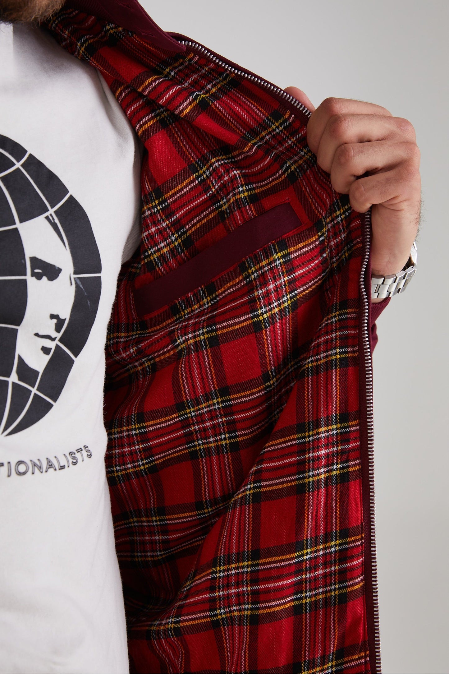 Men's Maroon - Harrington Jacket