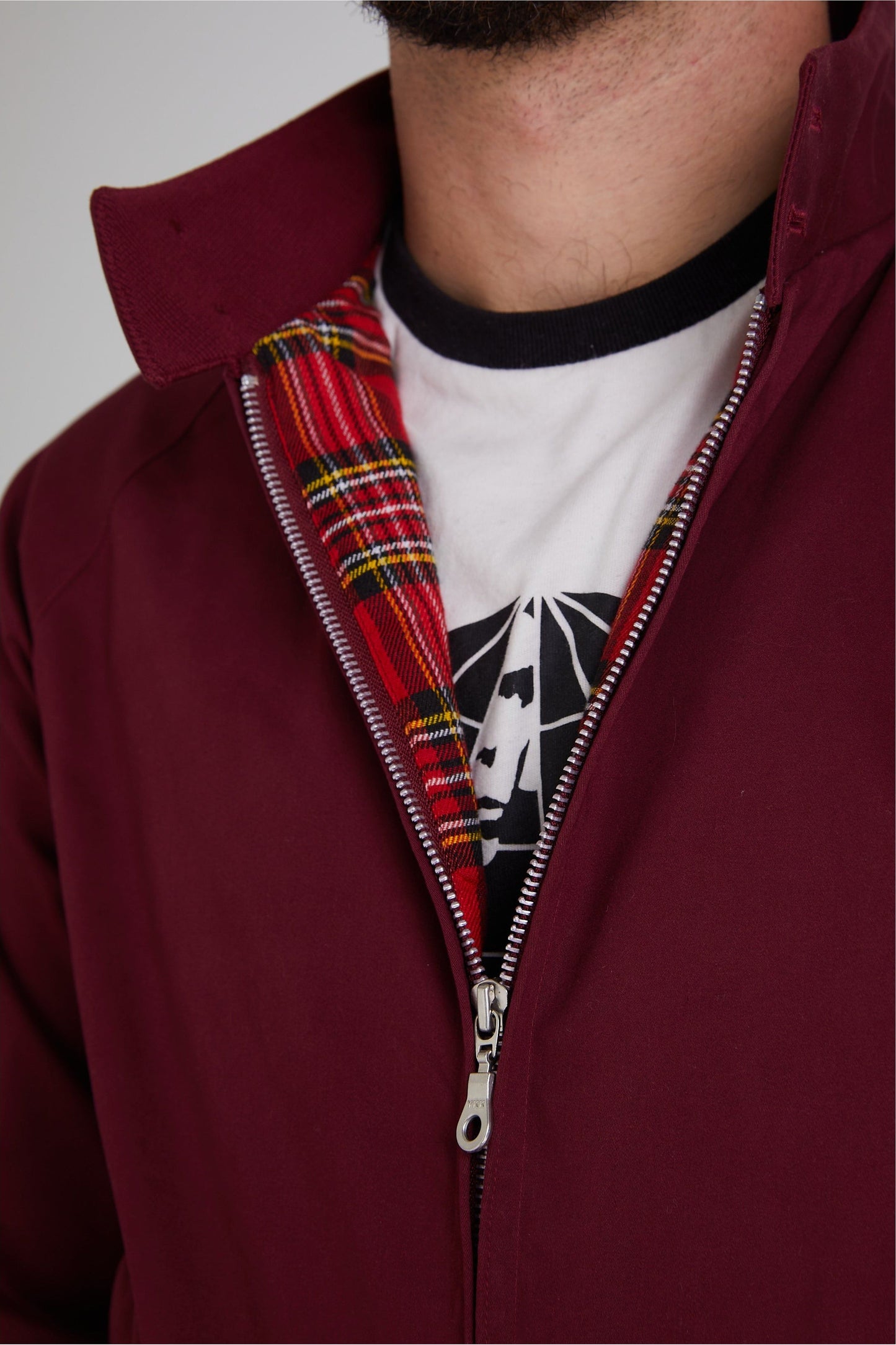 Men's Maroon - Harrington Jacket