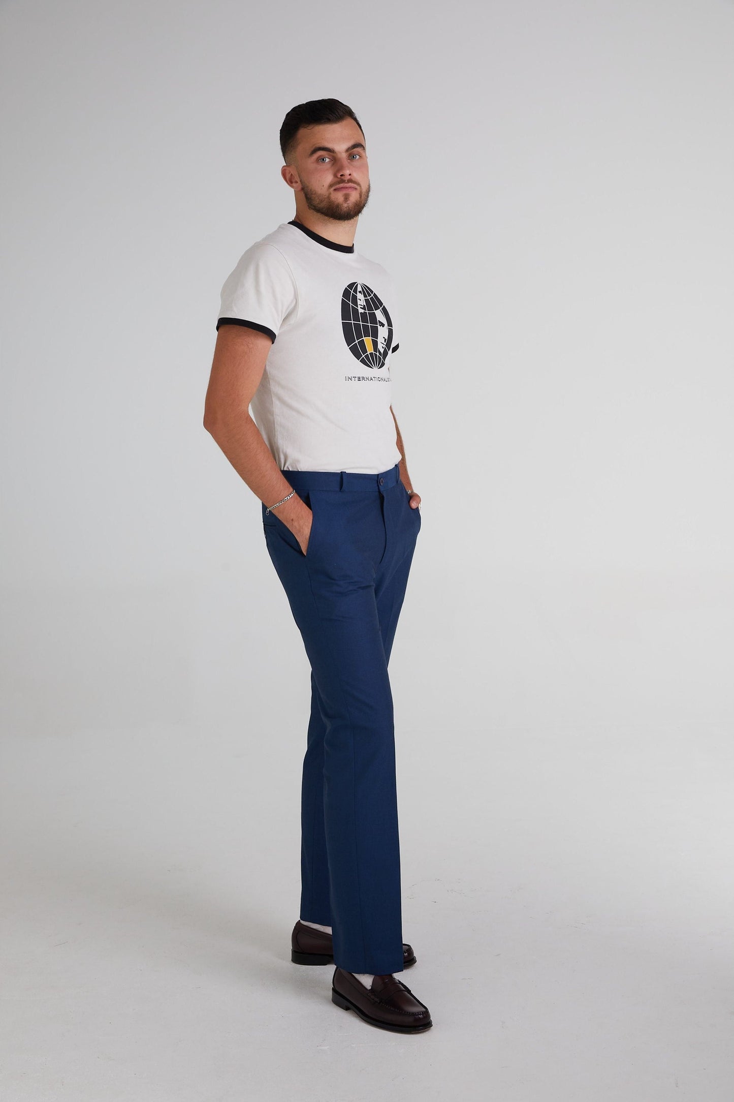 Sta Press Airforce Blue Tonic Two Tone - Trousers