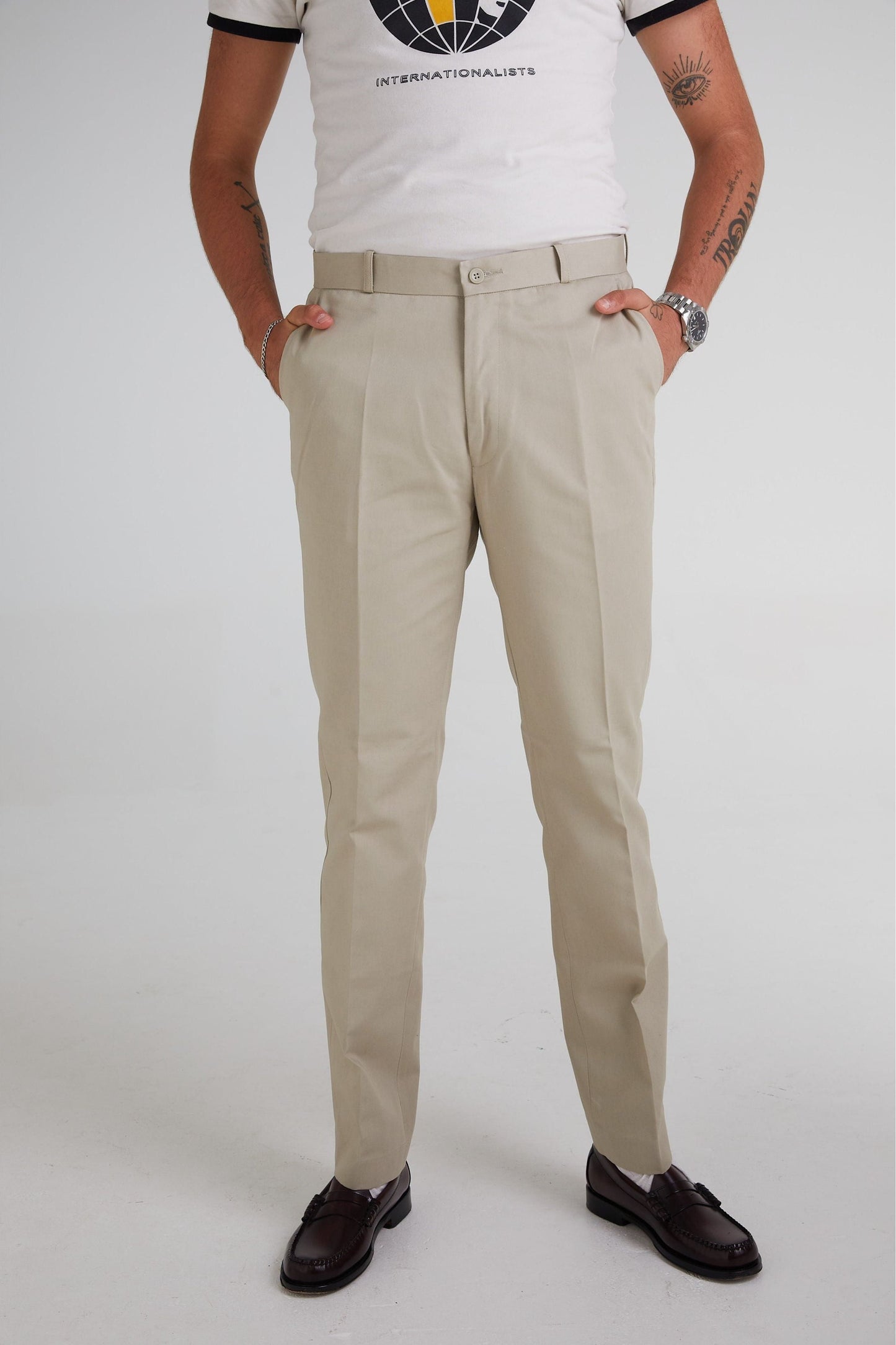 Sta Press Khaki - Trousers