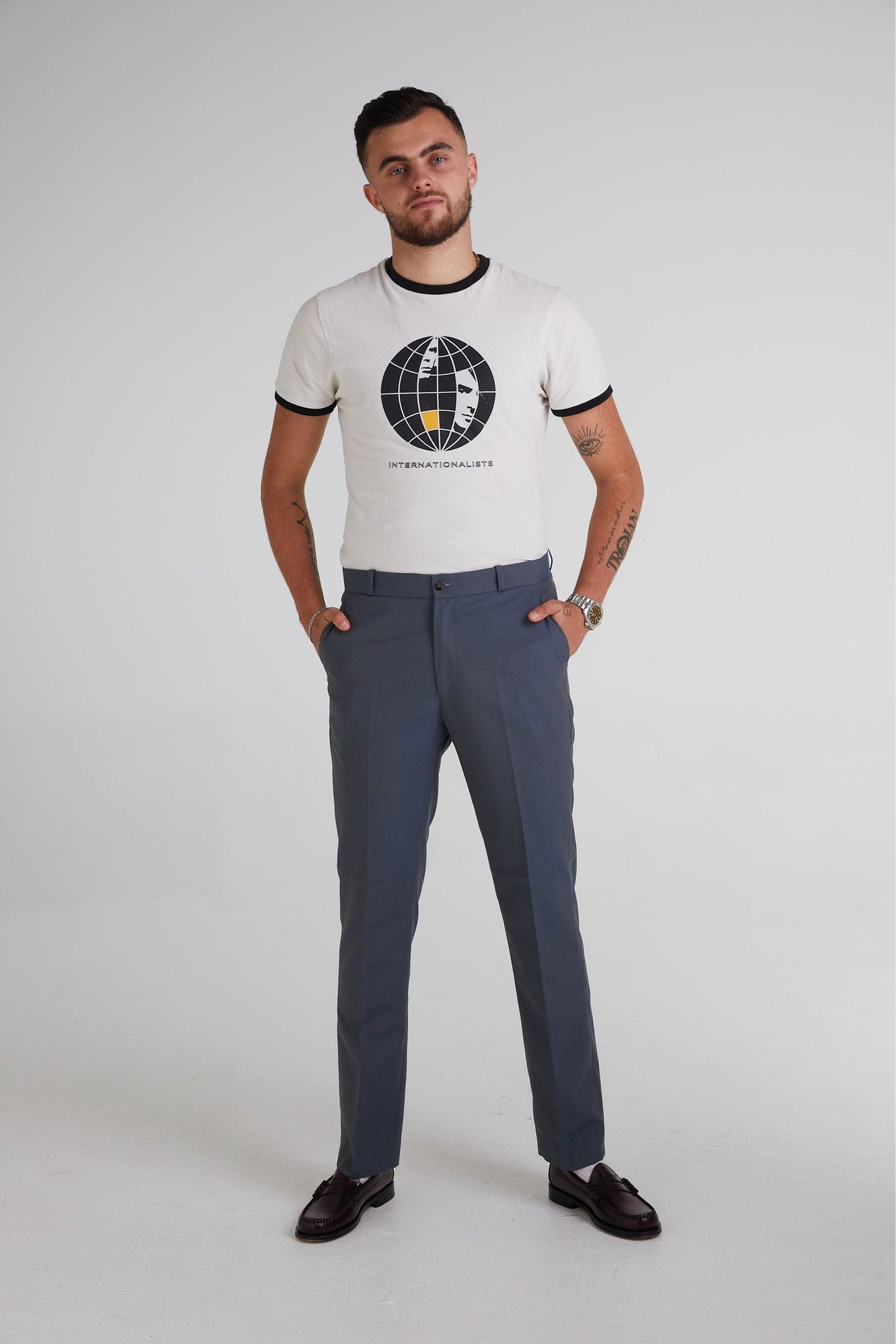 Sta Press Tonic Green & Gold Two Tone - Trousers