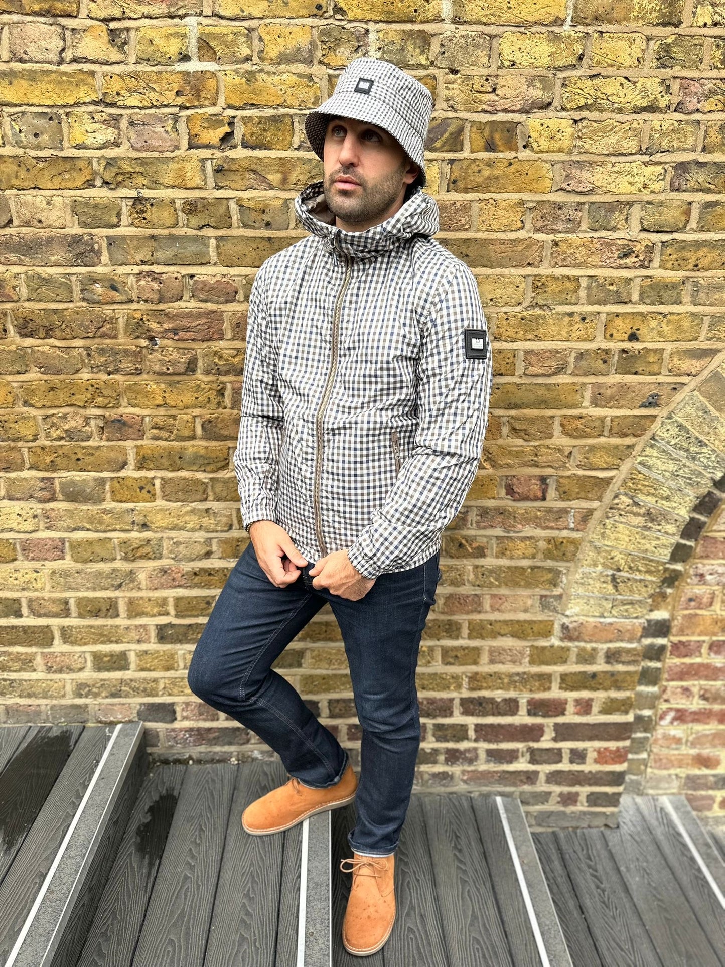 Campania Mid House Check Windbreaker - Jacket