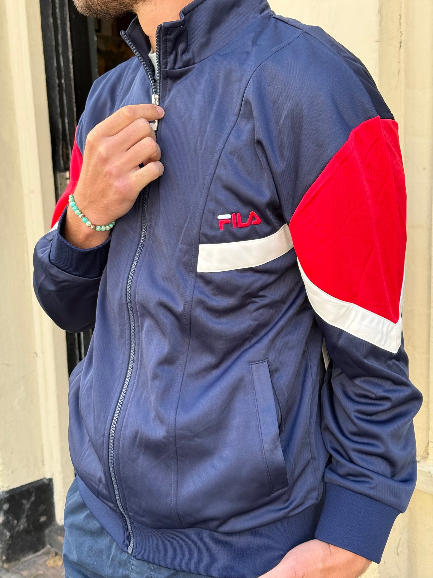 Archive Inspired Albarn Navy / Red / Gardenia - Track Top