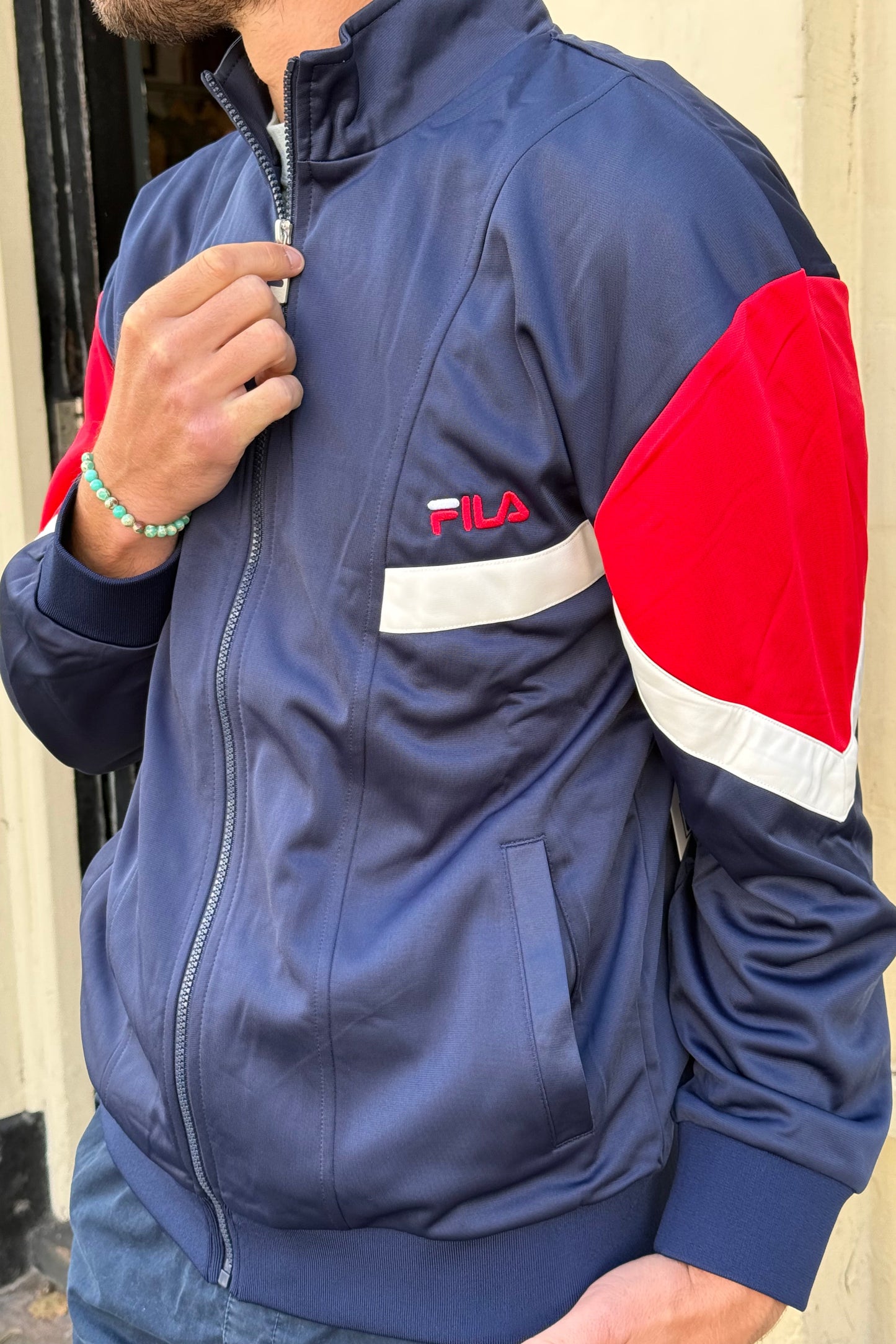 Archive Inspired Albarn Navy / Red / Gardenia - Track Top