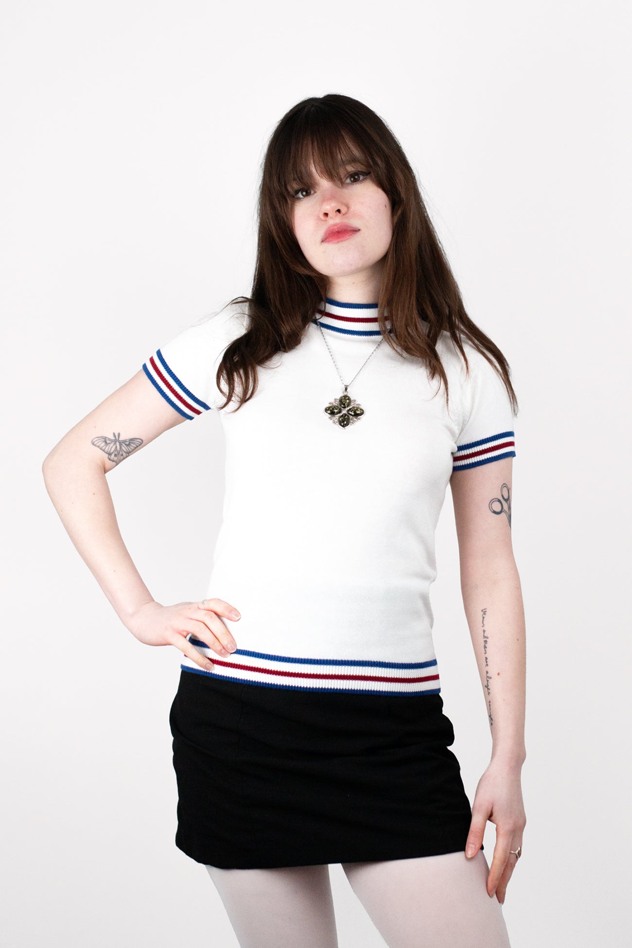 Dorval Ecru Knitted - Mock Turtle Neck