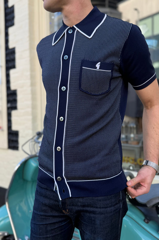Archive Di Lello Navy - Polo Knit