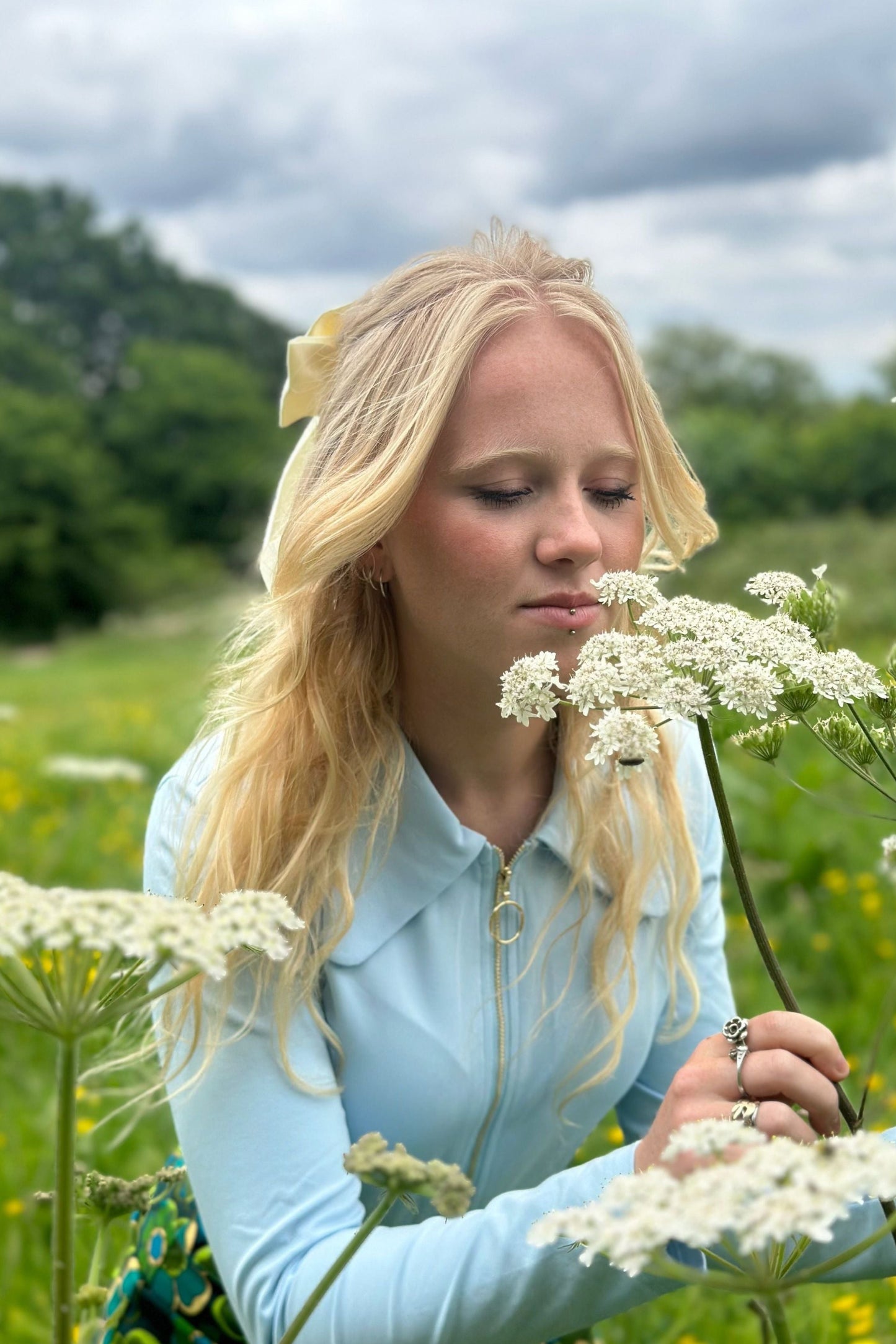Exclusive 'Jagger' Dagger Collar Sky Blue - Shirt