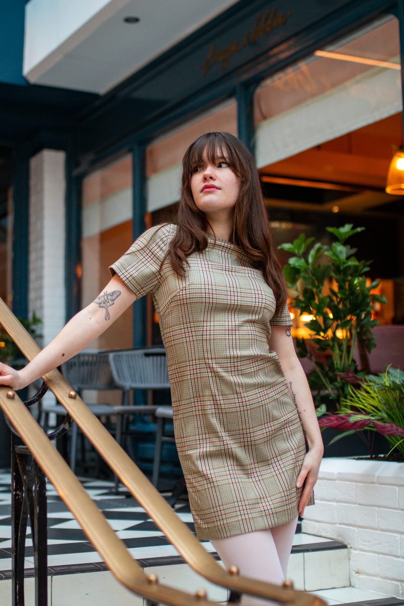 Cleo Forest Check - Dress