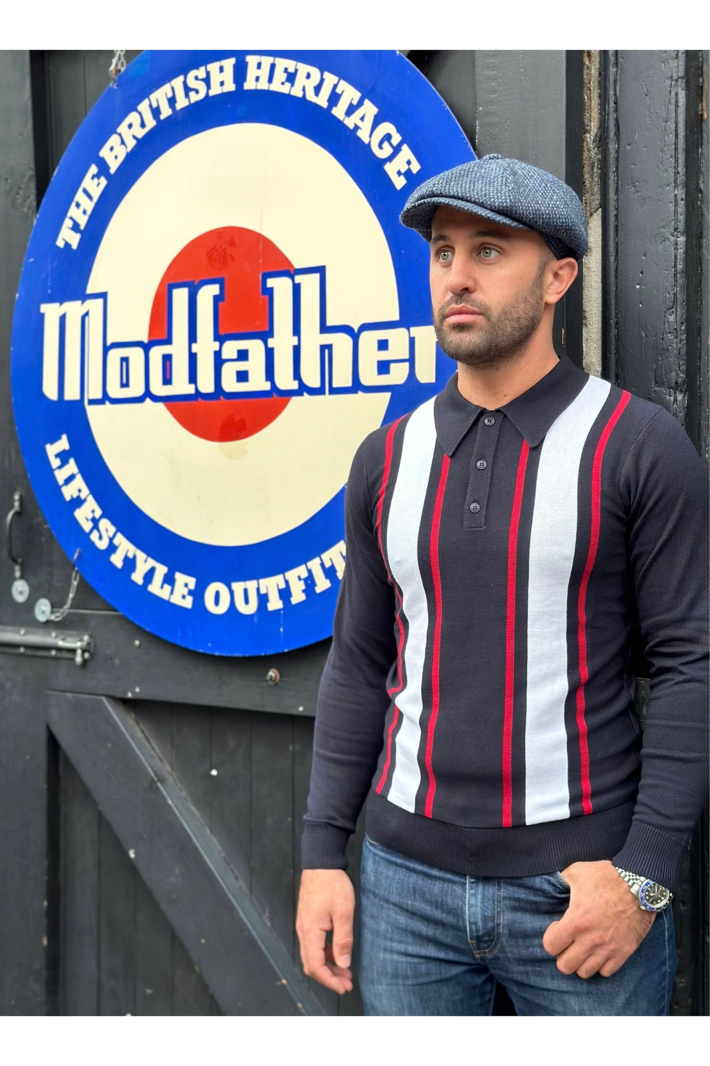 The 'Mario' Navy Blue - Polo Knit