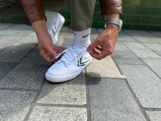 FE LO 1920 Unisex Canvas White / Green - Plimsolls