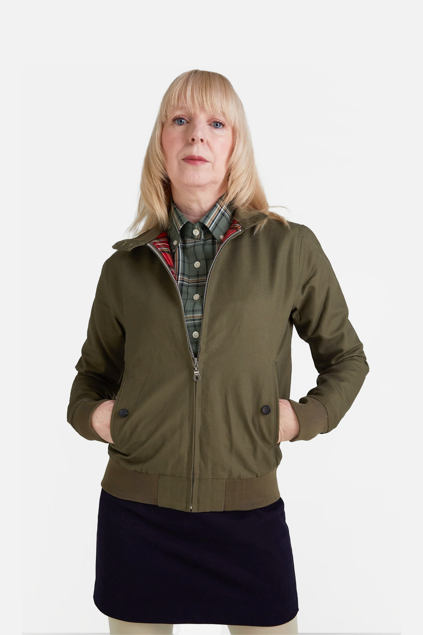 Women's Forest Green - Harrington Jacket