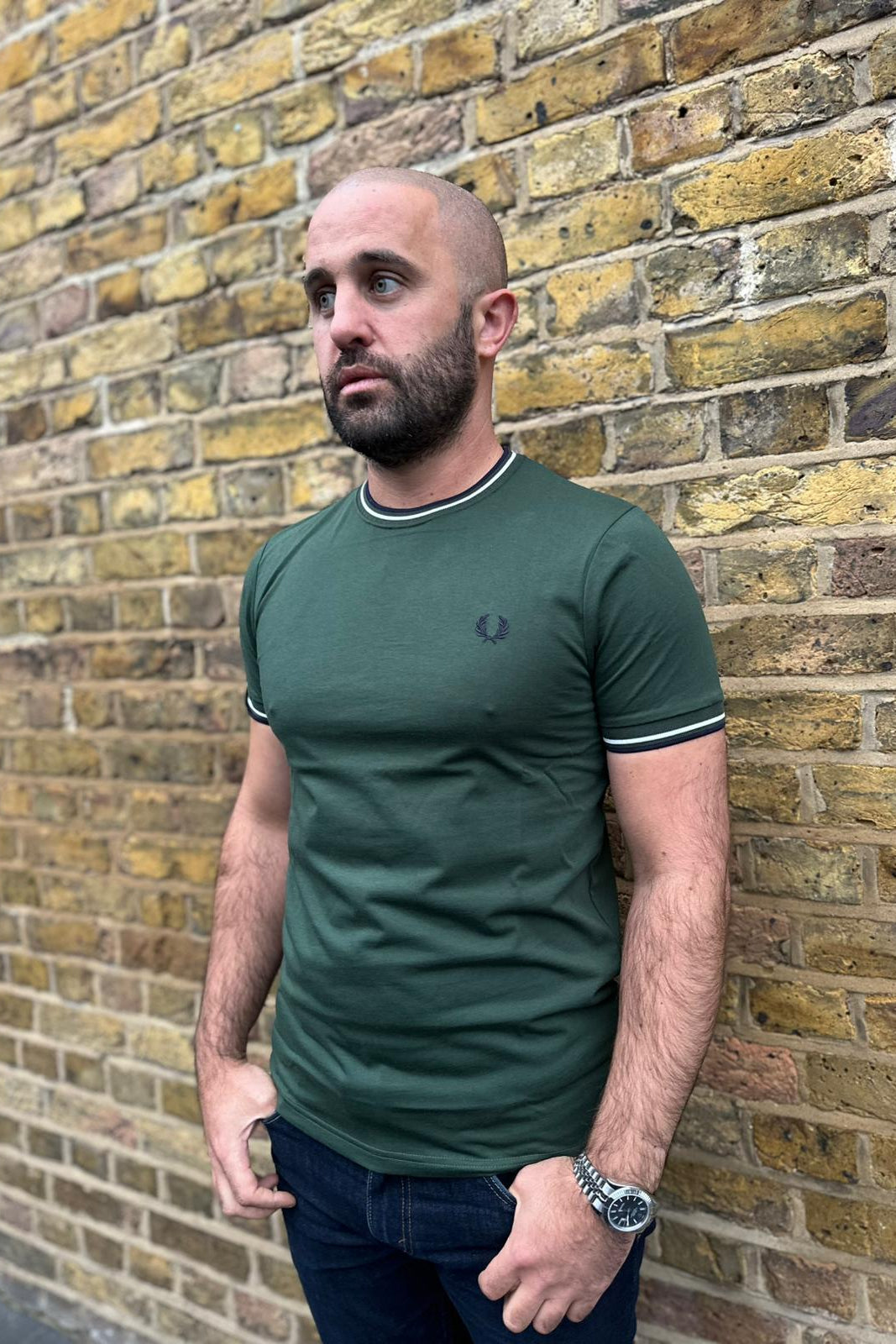 M1588 Twin Tipped Ivy Green / Snowywhite - T-Shirt