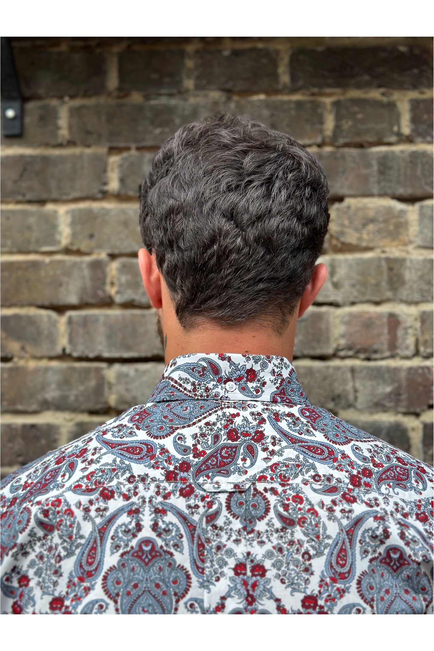 PS28 Old English White & Red Paisley - Shirt
