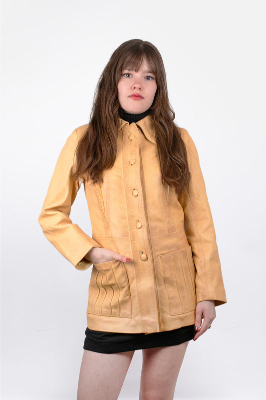 The "Avery" Butterscotch - Leather Jacket