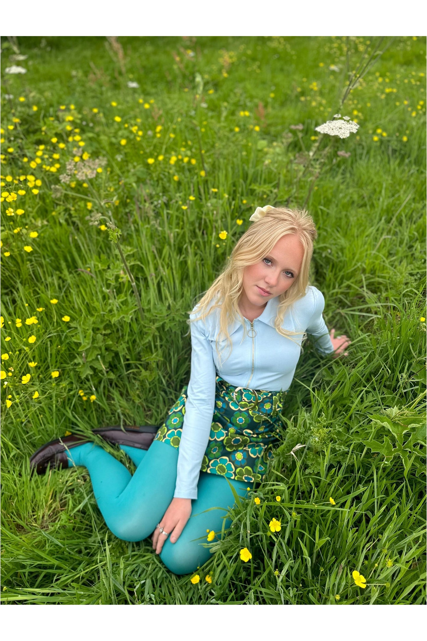 Exclusive 'Jagger' Dagger Collar Sky Blue - Shirt