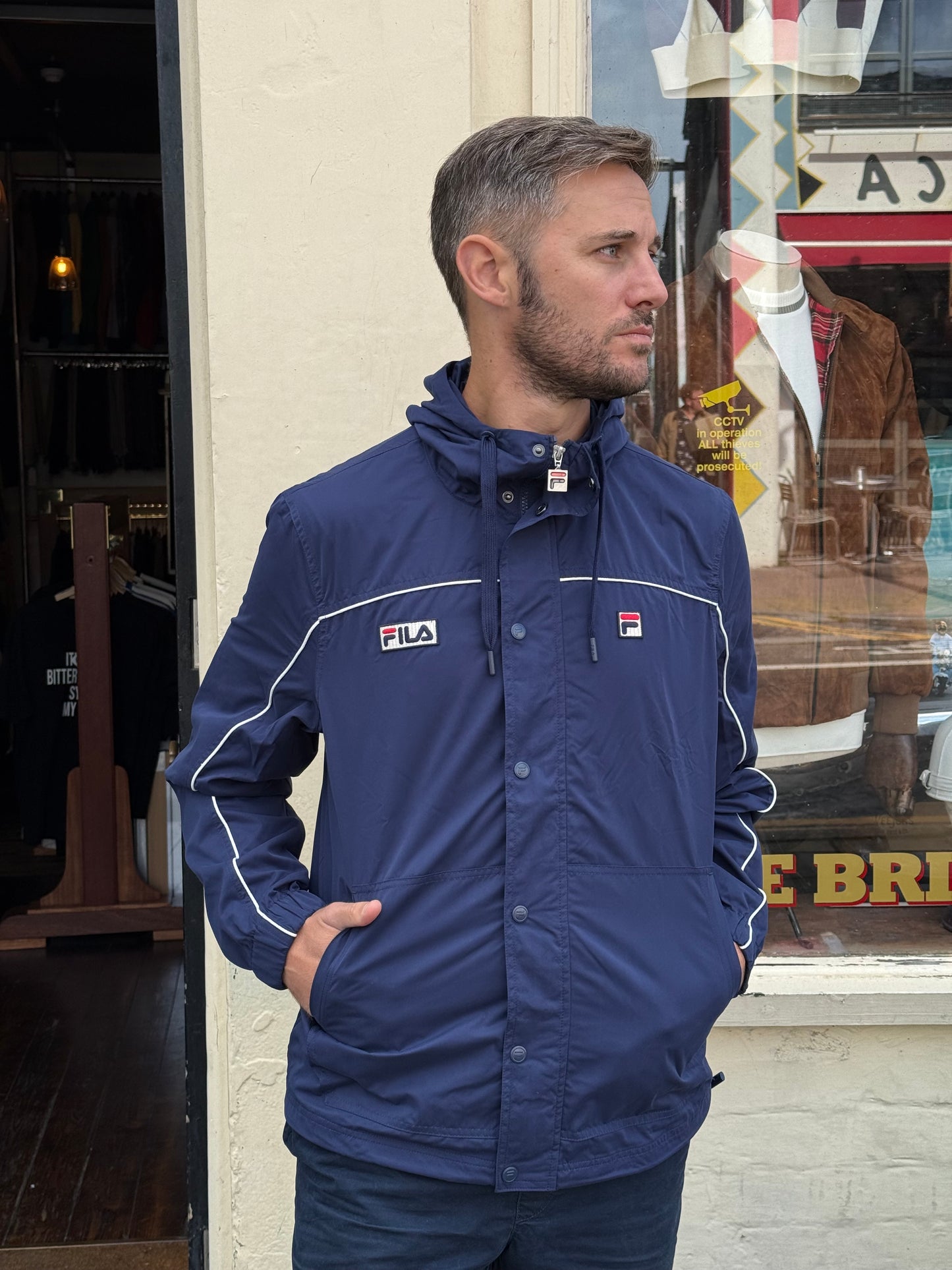 Gino Navy / Gardenia - Lightweight Jacket