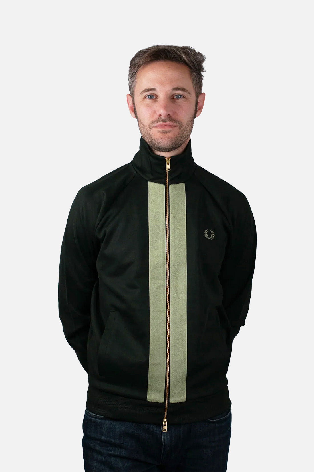 J9051 Chenille Tape Night Green - Track Jacket