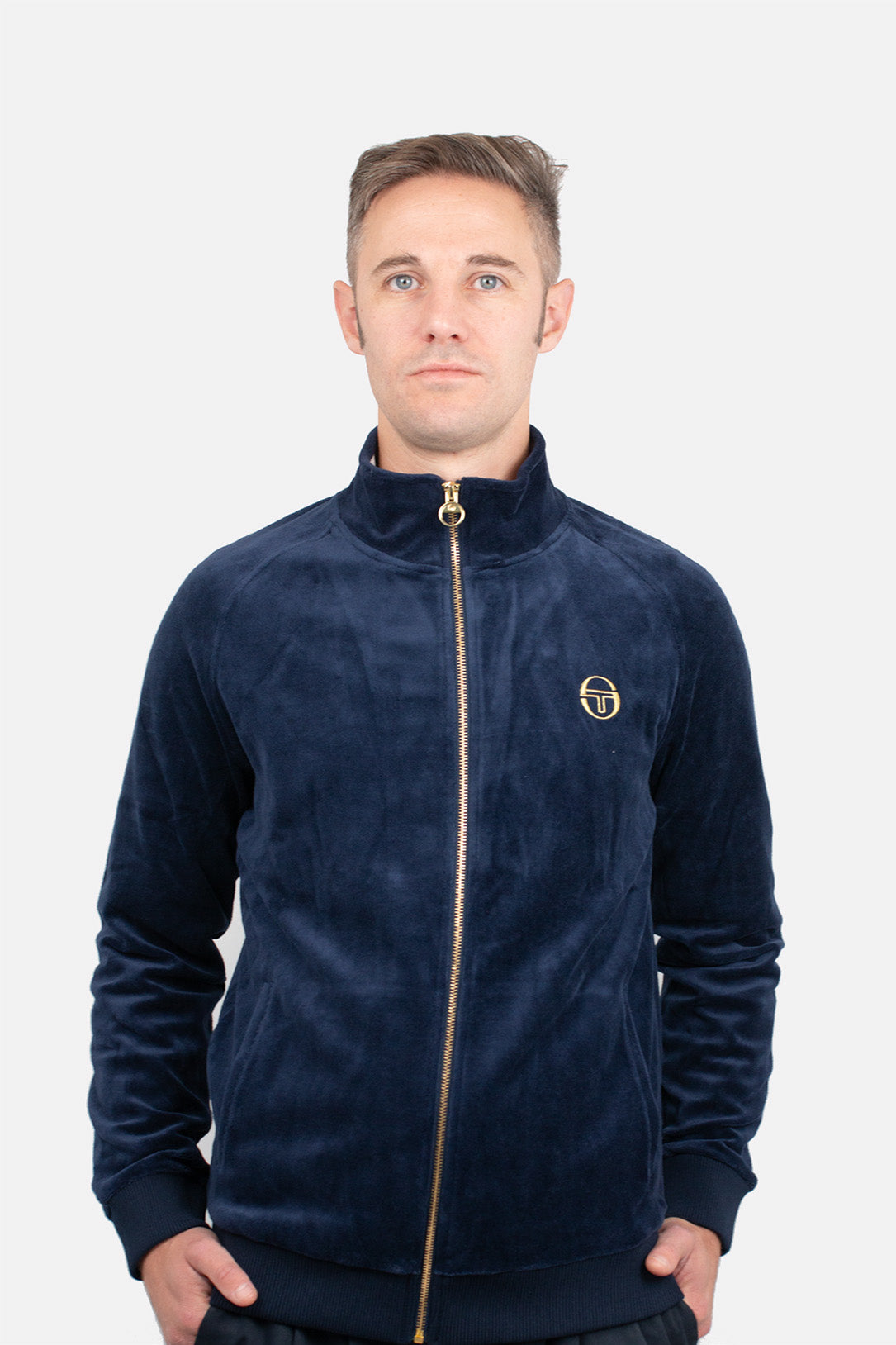 Court Velour Maritime Blue/Gardenia - Track Jacket