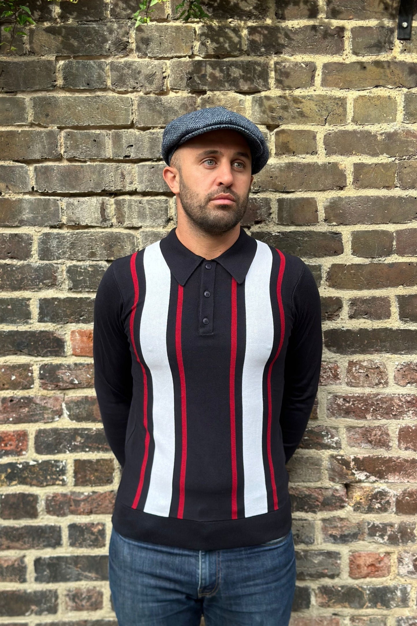 The 'Mario' Navy Blue - Polo Knit