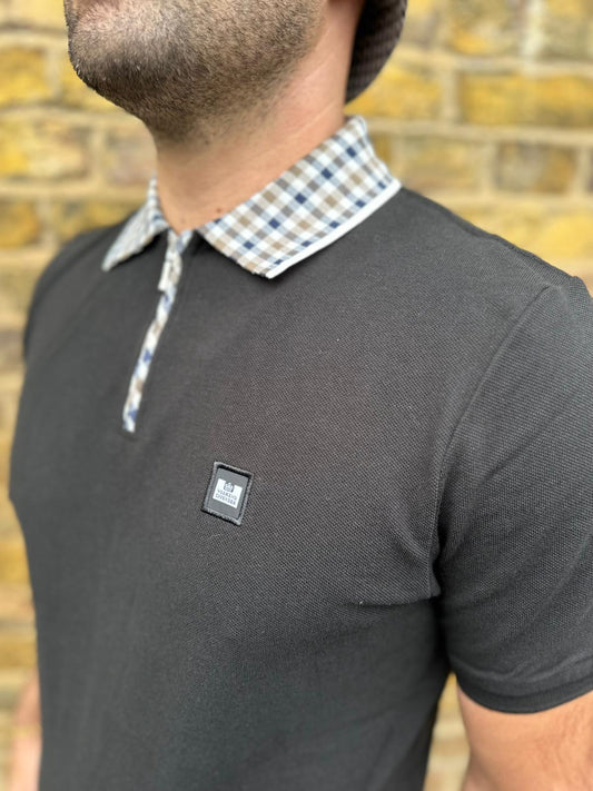 Lachine Jacquard Rib Collar Black - Polo