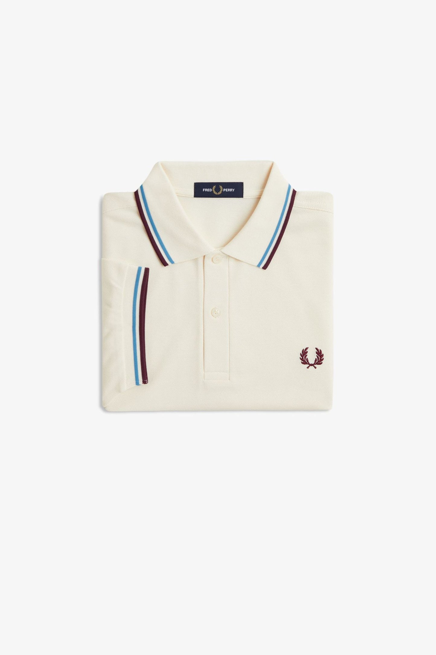 M3600 Ecru / Court Blue / Oxblood  - Polo