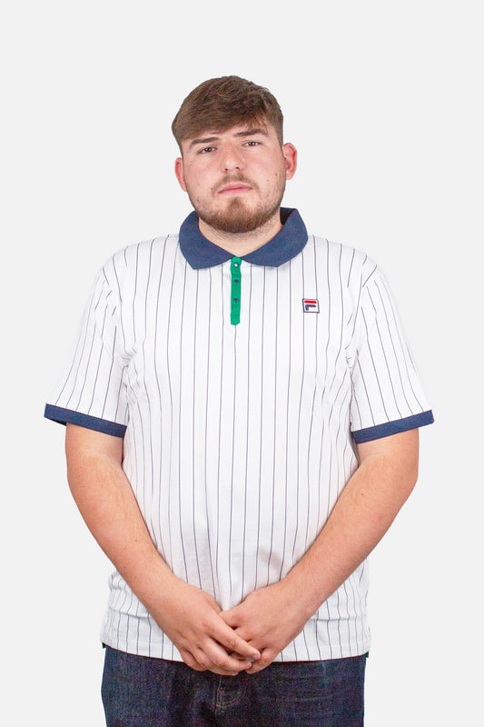 BB1 Classic Vintage Striped 106 White / Green / Fila Navy - Polo