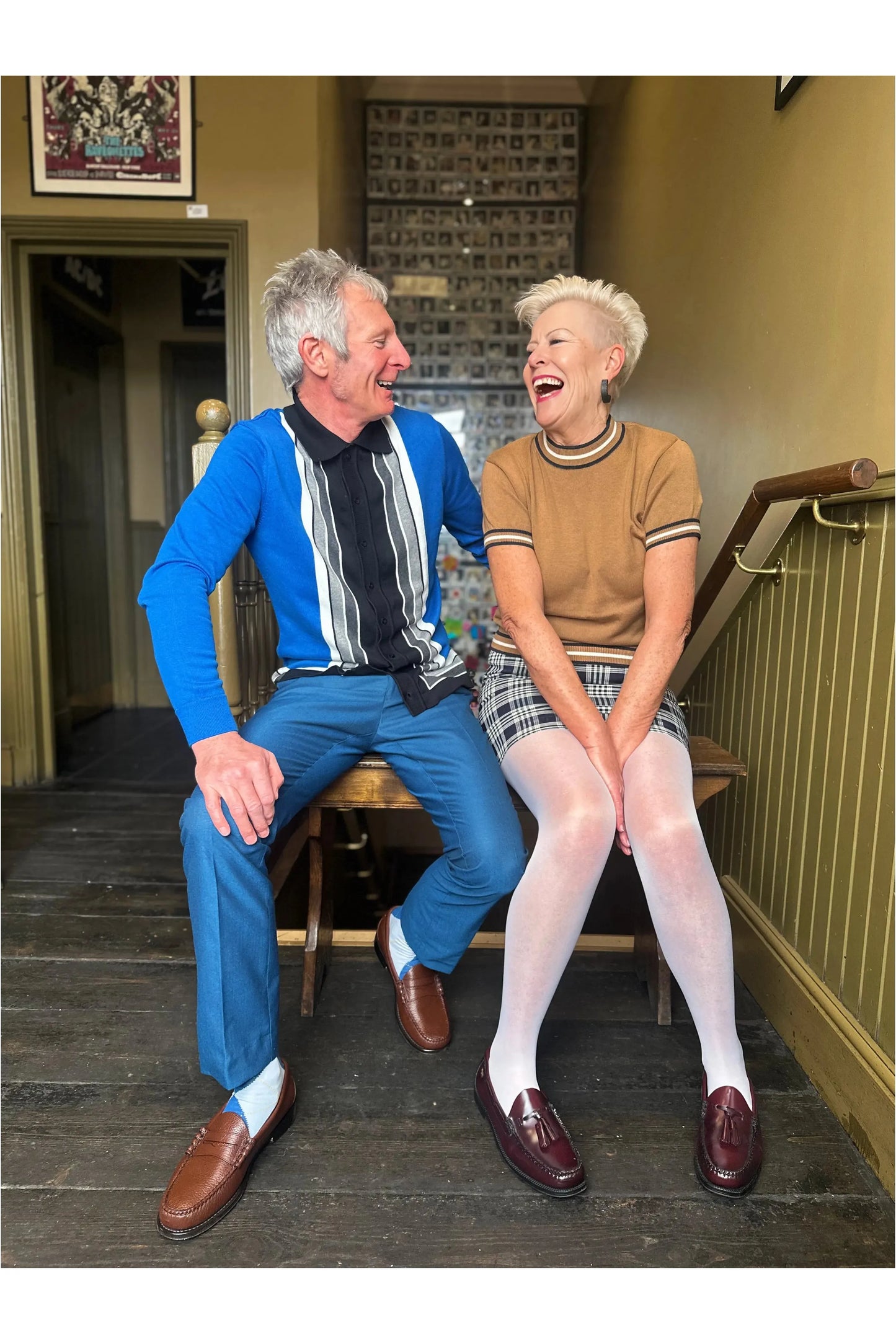 Curtis Graduated Stripe ‘Royal Blue’ - Polo Knit