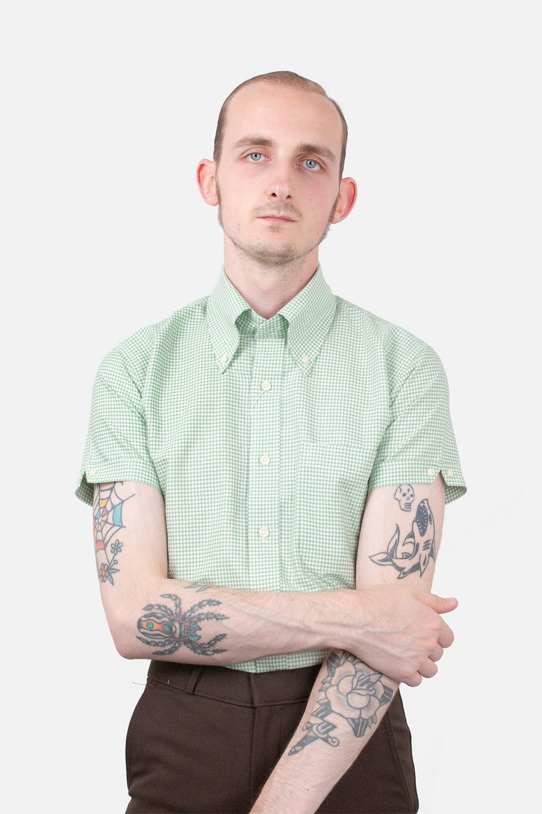Gingham 'Rice' Green - Shirt