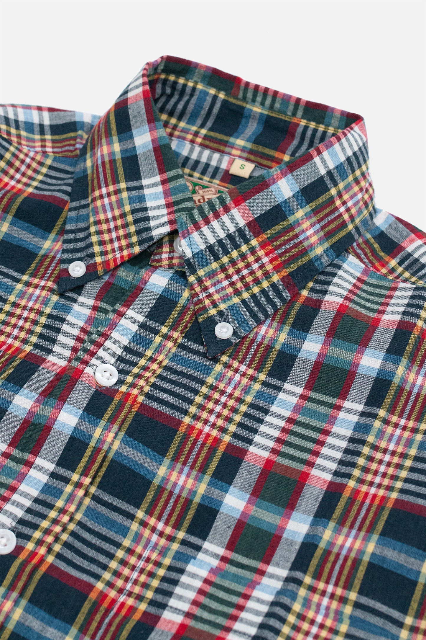 Wesley Madras Midnight Navy/Forest Green/Cherry Red/Dandelion Check - Shirt