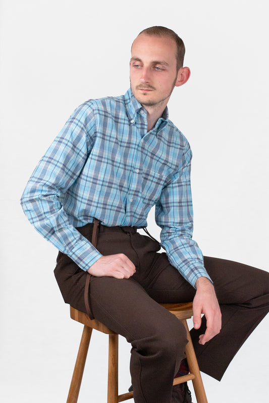 Dizzy Madras Summer Sky Blue/White/Navy Check - Shirt