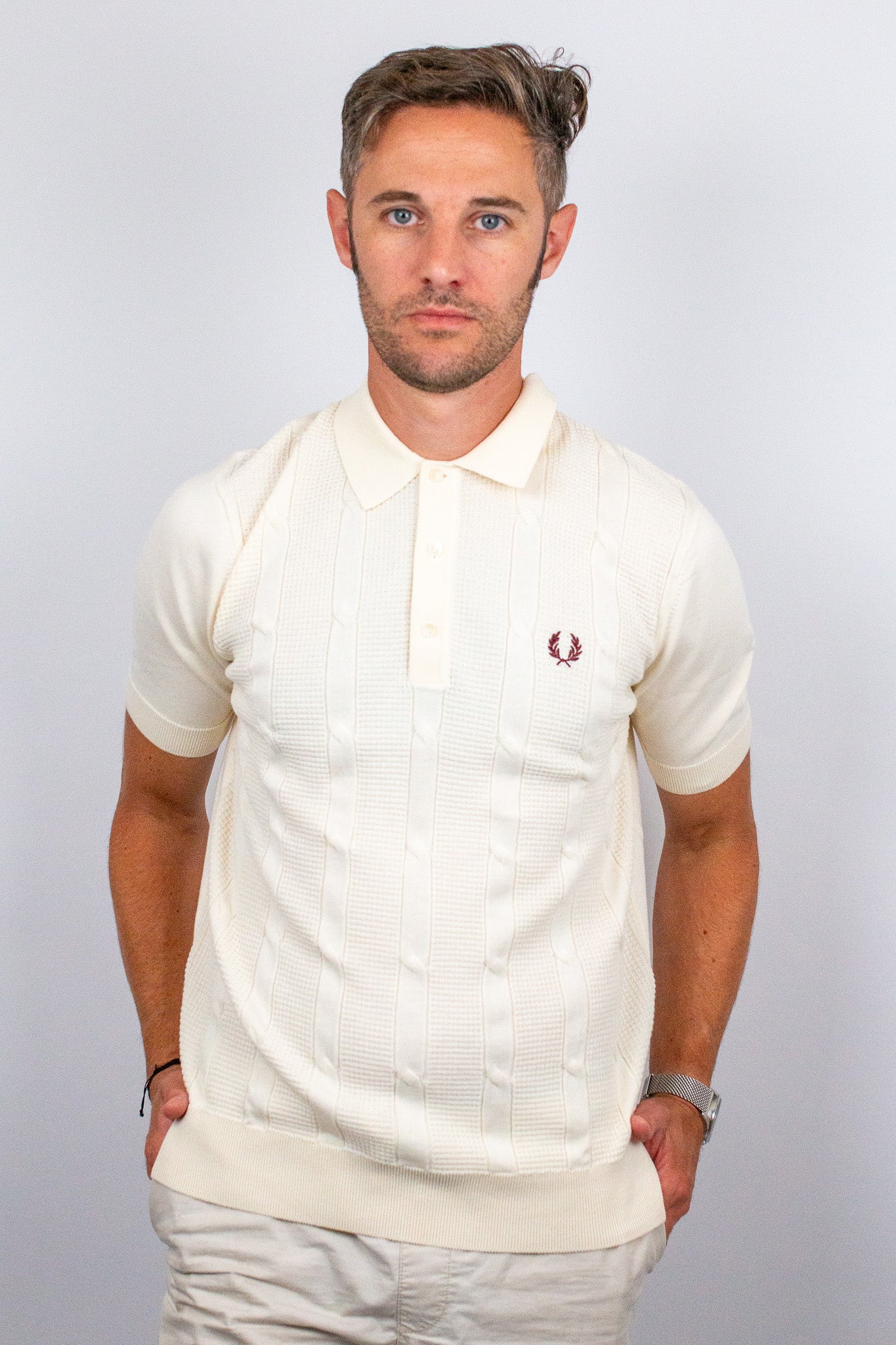 K1313 Textured Cable Knit - Polo