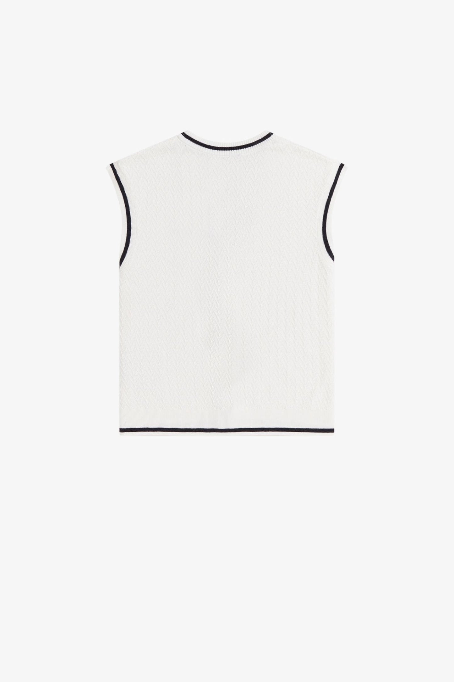 K2132 Button Through Knit Snow White - Tank Top