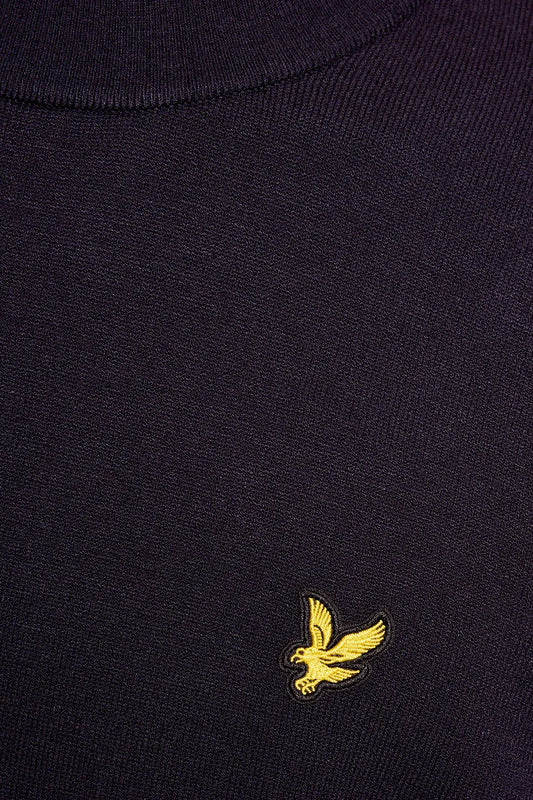 Relaxed Fit Dark Navy Mock Neck - Jumper