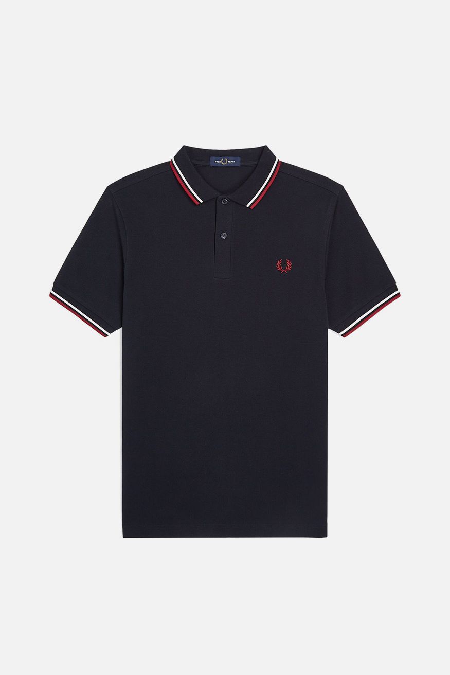 M3600 Navy / Snow White / Burnt Red - Polo