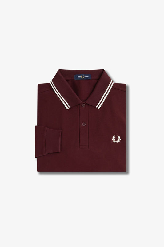M3636 Oxblood / Ecru / Ecru - L/S Polo