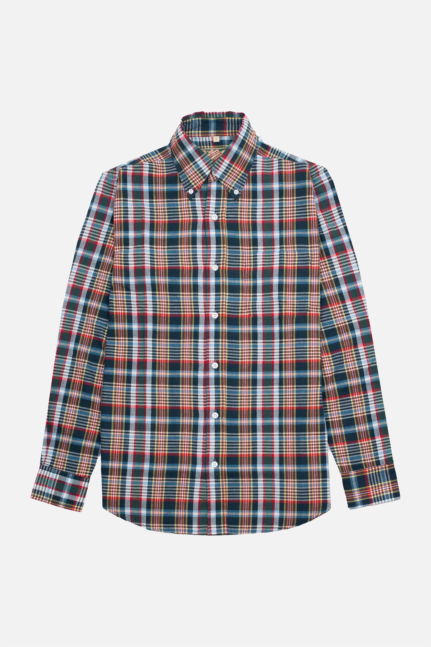Wesley Madras Midnight Navy/Forest Green/Cherry Red/Dandelion Check - Shirt