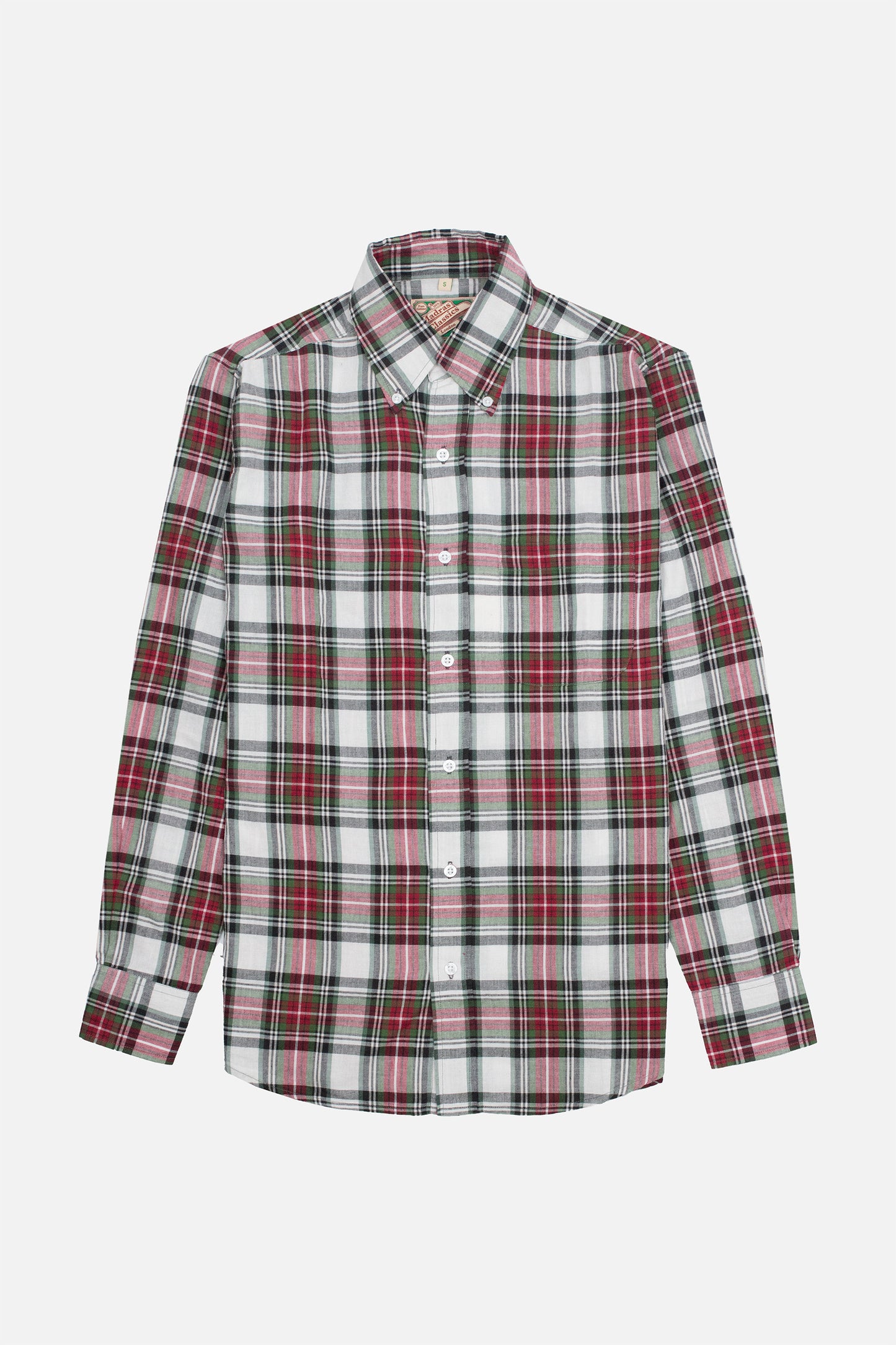 Haywood Madras White/Forest Green/Cherry Red Check - Shirt