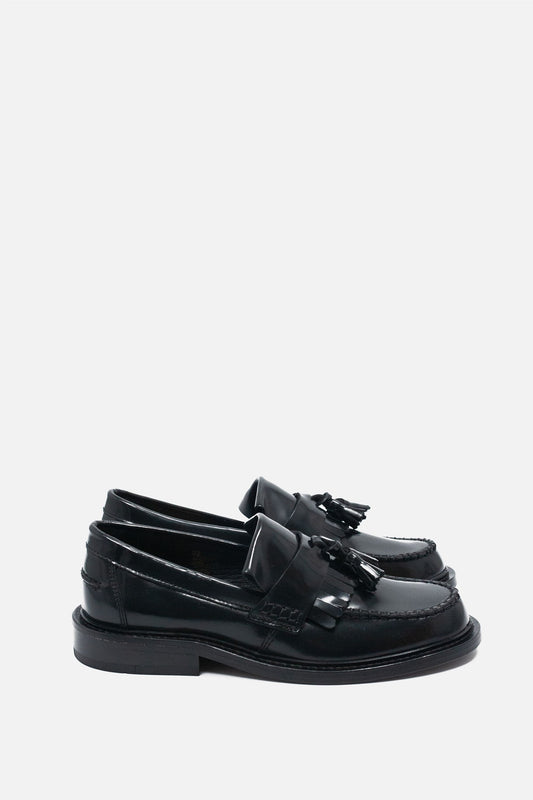 'The Millie' Hi-Shine Black - Tassel Loafer