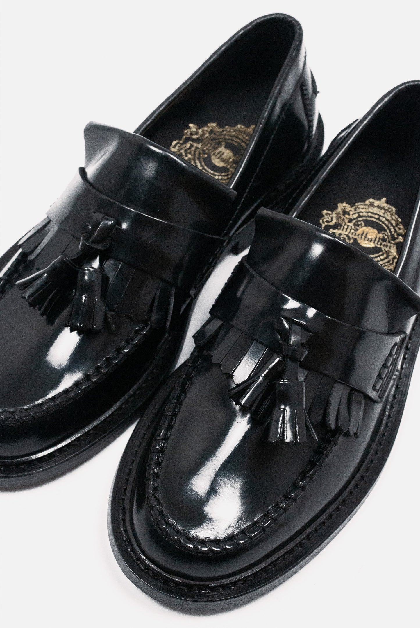 'The Millie' Hi-Shine Black - Tassel Loafer